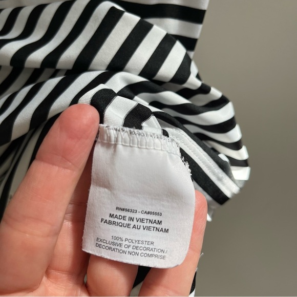 Nike Dri-FIT Victory Men's Striped Golf Polo Black White Stripe Size Medium - Picture 7 of 11